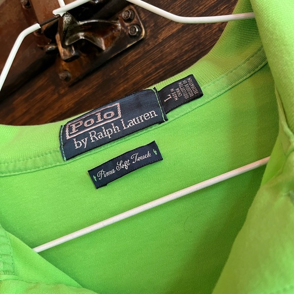 Ladies, Ralph Lauren Polo Shirt. Lime green, soft touch material. - Picture 2 of 2